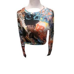 Teenbell Graphic Streetwear Crop‎ Top